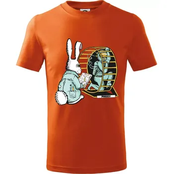 Pokusy na lidech (Pecka Design) - Tričko dětské bavlněné - 122 cm/6 let ( Oranžová )