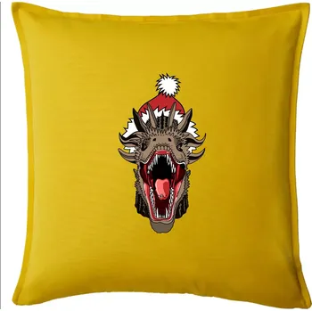 Polštář Vánoční drak (Pecka design) - Polštář 50x50 - 50x50 - Pouze potah ( Žlutá )