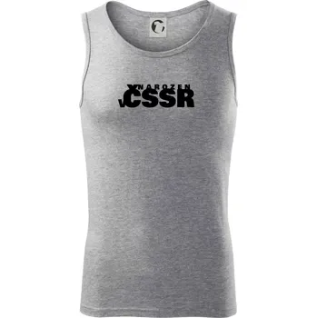 Nápis - Narozen v ČSSR - Tílko pánské Core - XL ( Tmavě šedý melír )