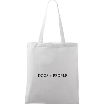 Dogs > People - Taška bavlněná - 42 x 38 cm ( Bílá )