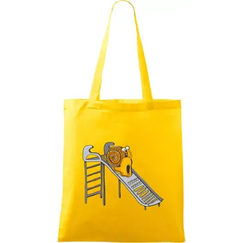 Nákupní taška To bude ale drsný nářez (Pecka Design) - Taška bavlněná - 42 x 38 cm ( Žlutá )