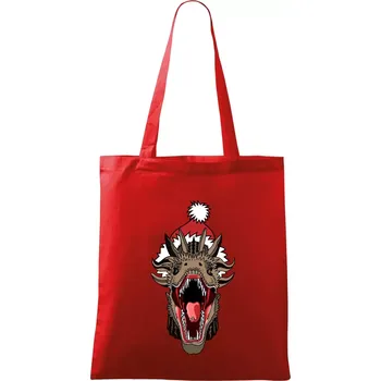 Vánoční drak (Pecka design) - Taška bavlněná - 42 x 38 cm ( Červená )