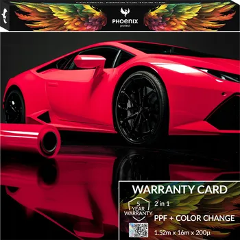 Polep vozidla Fólie PPF Phoenix Protect Změna Barvy Auta Jahodově Červená 152cmx16m