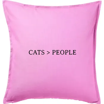Polštář Cats > people - Polštář 50x50 - 50x50 - Pouze potah ( Růžová )
