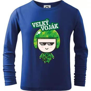 Chlapecké tričko Velký voják - Triko dětské Long Sleeve - 122 cm/6 let ( Královská modrá )