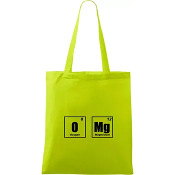 Tabulka OMG O MG - Taška bavlněná - 42 x 38 cm ( Limetková )