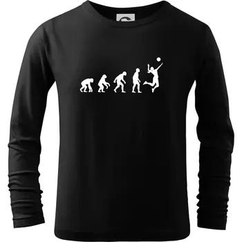 Chlapecké tričko Evoluce volejbal culík - Triko dětské Long Sleeve - 122 cm/6 let ( Černá )