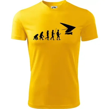 Chlapecké tričko Evoluce rogalo - Dětské triko sportovní (dresovina) - 122 cm/6 let ( Žlutá )