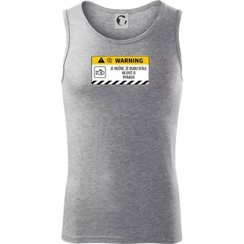 Warning mluvení - Ryby - Tílko pánské Core - XL ( Tmavě šedý melír )