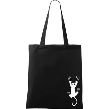 Kočka visící - Taška bavlněná - 42 x 38 cm ( Černá )