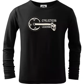 Chlapecké tričko Cyklistická legenda - Triko dětské Long Sleeve - 122 cm/6 let ( Černá )