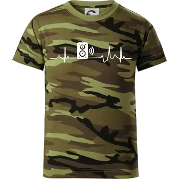 Ekg reprobedna - Dětské maskáčové triko - 122 cm/6 let ( Zelený maskáč )