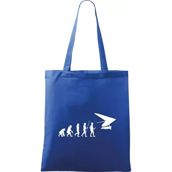 Nákupní taška Evoluce rogalo - Taška bavlněná - 42 x 38 cm ( Královská modrá )