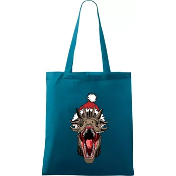 Vánoční drak (Pecka design) - Taška bavlněná - 42 x 38 cm ( Petrolejová )