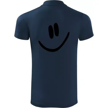 Pánská košile Emoji bez obrysu - usměv - Polokošile Victory sportovní (dresovina) - L ( Námořní modrá (velmi tmavá - téměř černá) )