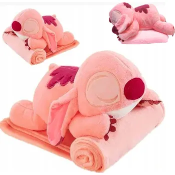 plyšák Plyšová Hračka Stitch a Lilo 3v1 VELKÁ PLYŠOVÁ S DEKOU ANGEL PLYŠOVÝ MAZLÍČEK PŘÍTULNÍČEK MEDVÍDEK