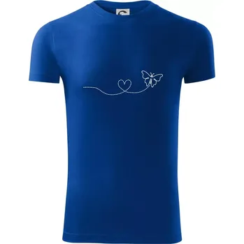 Dráha letu motýla - srdce - Viper FIT - Pánské zůžené tričko - 3XL ( Královská modrá )