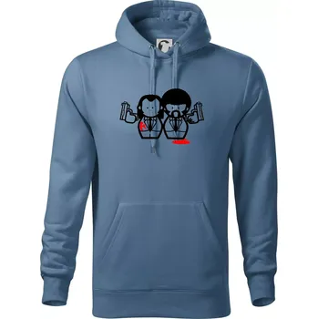 Pánská mikina PF - Postavičky - Mikina pánská Cape s kapucí - 5XL ( Denim )