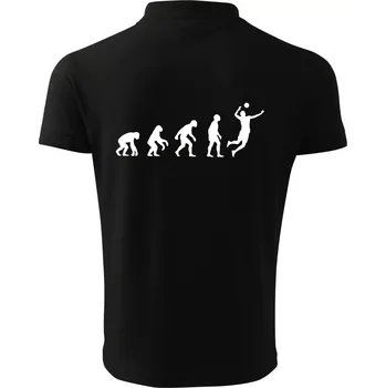 Pánská košile Evoluce volejbal muž - Polokošile pánská Pique Polo 203 - 4XL ( Černá )