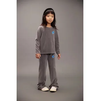 Chlapecké kalhoty Dětské tepláky Mini Rodini Clover 25730125 šedá 90X, vel. 104-110