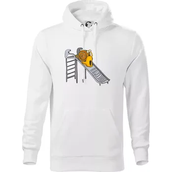 Pánská mikina To bude ale drsný nářez (Pecka Design) - Mikina pánská Cape s kapucí - 5XL ( Bílá )