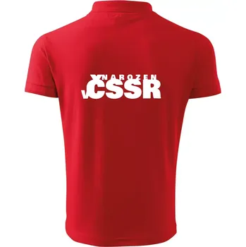 Pánská košile Nápis - Narozen v Česku - Polokošile pánská Pique Polo 203 - 3XL ( Červená )
