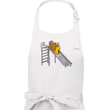 Kuchyňská zástěra To bude ale drsný nářez (Pecka Design) - Pánská zástěra na vaření - Univerzální velikost ( Bílá )