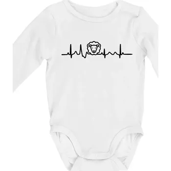Ekg ovce - Body kojenecké s dlouhým rukávem - Dlouhý r. 6-12 měs ( Bílá )