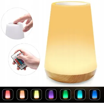 Lampička NOČNÍ LAMPA BEZDRÁTOVÁ LED RGB DOTYKOVÁ 13 BAREV DO LOŽNICE +DÁLKOVÉ OVLÁDÁNÍ
