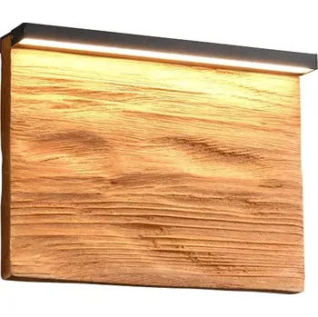 Nástěnné svítidlo Trio Leuchten 255510130 KALEA - Nástěnné stmívatelné LED svítidlo se dřevem, 7W, 3000K, 20cm (Nástěnná lampa se dřevem stmívatelná běžným vypínačem)