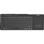 Klávesnice C-TECH WLTK-03, Dual mode, BT5.0 + 2,4GHzb, bezdrátová s touchpadem, LED podsvětlení, černá,
