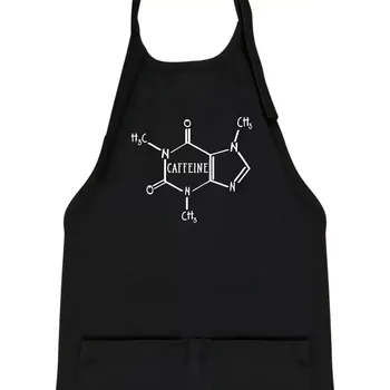 Kuchyňská zástěra Caffeine molekuly - Dětská zástěra na vaření - Univerzální velikost ( Černá )