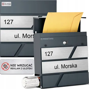 Poštovní schránka Poštovní schránka vhoz Printima šedá