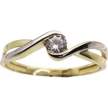 Prsten Zlatý prsten se zirkony AZR788, vel. 57, 1.7 g (585/1000)