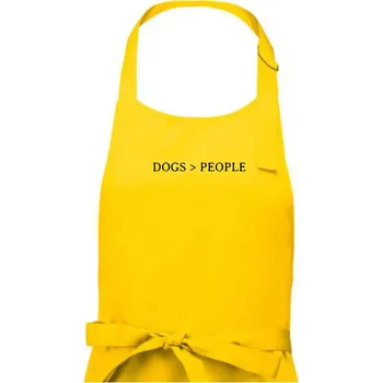 Kuchyňská zástěra Dogs > People - Dámská zástěra na vaření - Univerzální velikost ( Žlutá )