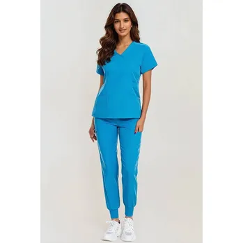 DÁMSKÝ ZDRAVOTNICKÝ KOMPLET SCRUB UNIFORM, MODEL CURE, BARVA MODRÁ, VELIKOST S