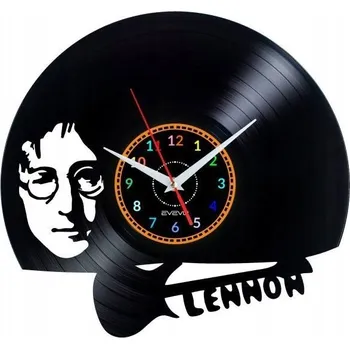 Hodiny JOHN LENNON HODINY NÁSTĚNNÉ DEKORATIVNÍ MODERNÍ VINYLOVÁ DESKA VINYL NA ZEĎ