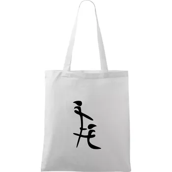Čínský znak - Taška bavlněná - 42 x 38 cm ( Bílá )