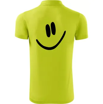 Pánská košile Emoji bez obrysu - usměv - Polokošile Victory sportovní (dresovina) - XL ( Limetková )