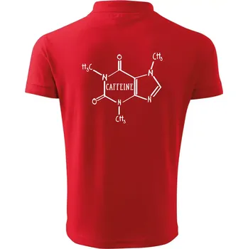 Pánská košile Caffeine molekuly - Polokošile pánská Pique Polo 203 - XL ( Červená )