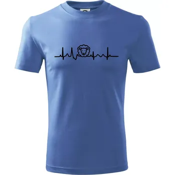 Chlapecké tričko Ekg ovce - Tričko dětské bavlněné - 98 cm / 2 roky ( Azurově modrá )