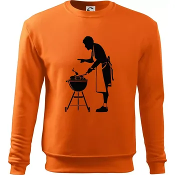 Pánská mikina Grilování - Kuchař - Mikina Essential pánská - M ( Oranžová )