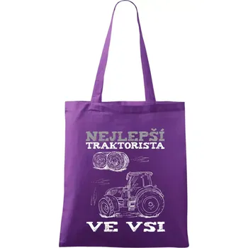 Nejlepší traktorista ve vsi - Taška bavlněná - 42 x 38 cm ( Fialová )