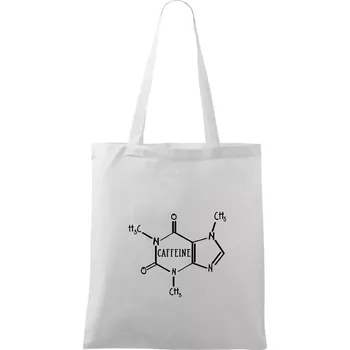 Caffeine molekuly - Taška bavlněná - 42 x 38 cm ( Bílá )