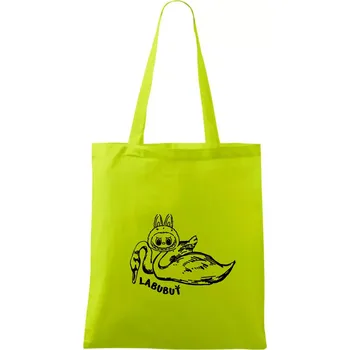 Labubuť - Taška bavlněná - 42 x 38 cm ( Limetková )