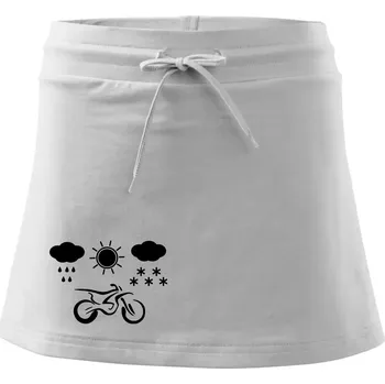 Dámská sukně Motorkář za každého počasí - enduro - Sportovní sukně - two in one - L ( Bílá )