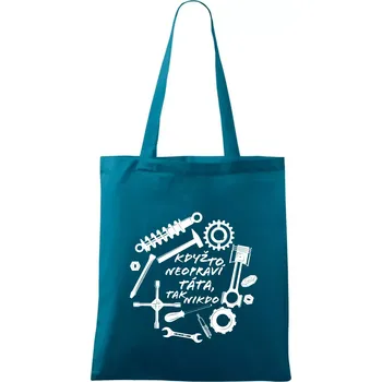 Automechanik - Když to neopraví táta - Taška bavlněná - 42 x 38 cm ( Petrolejová )