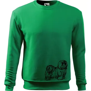 Shih-tzu - chlupatý - Mikina Essential dětská - 158 cm/12 let ( Středně zelená )