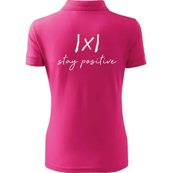 Absolutní hodnota - stay positive - Polokošile dámská Pique Polo - M ( Purpurová )