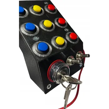 IP kamera Button Box Mk3D podsvícený se spínací skříňkou, 9 tlačítek pro simulátory